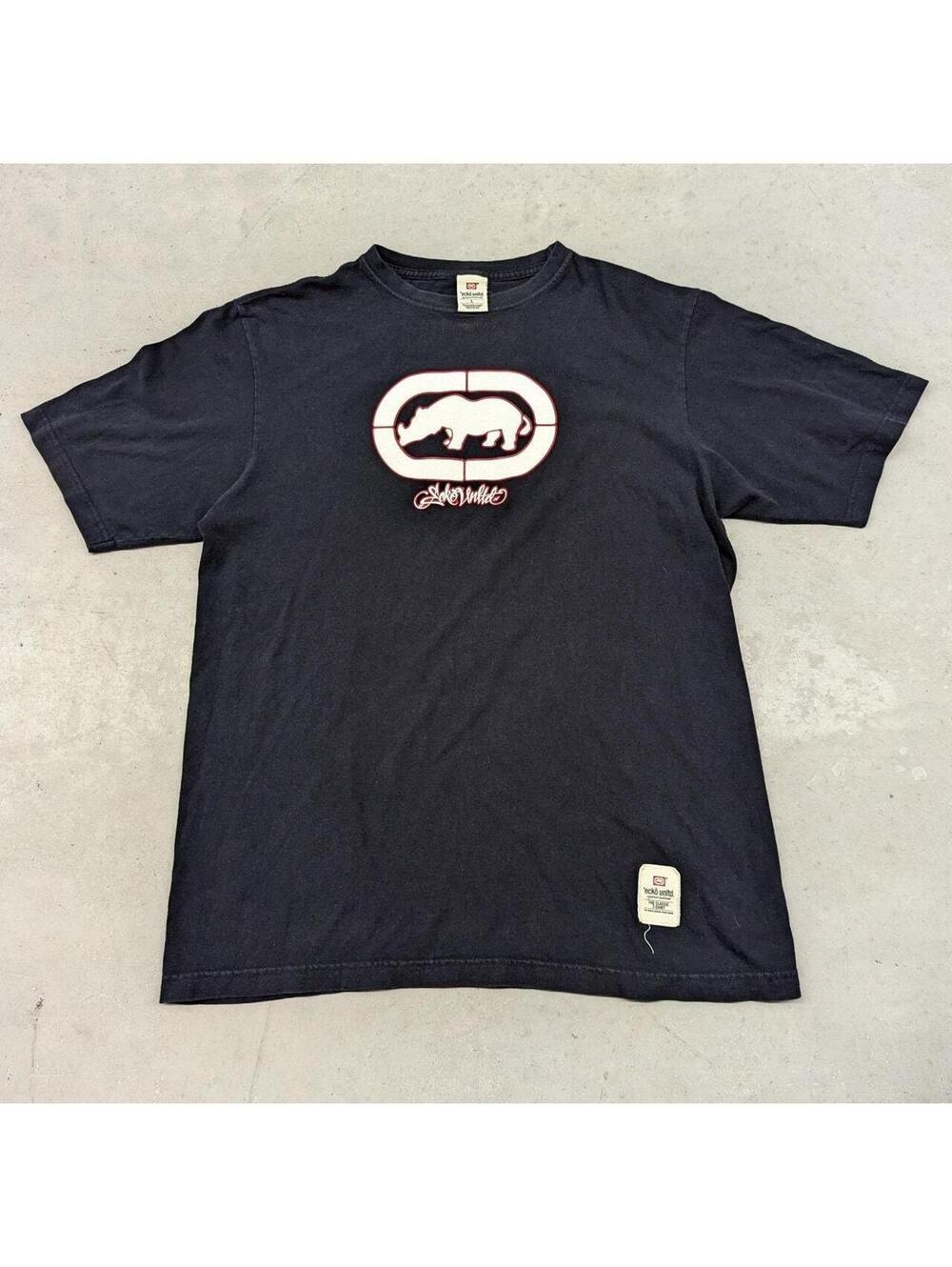 Y2K Ecko Unltd essential logo Black heavyweight t-shirt